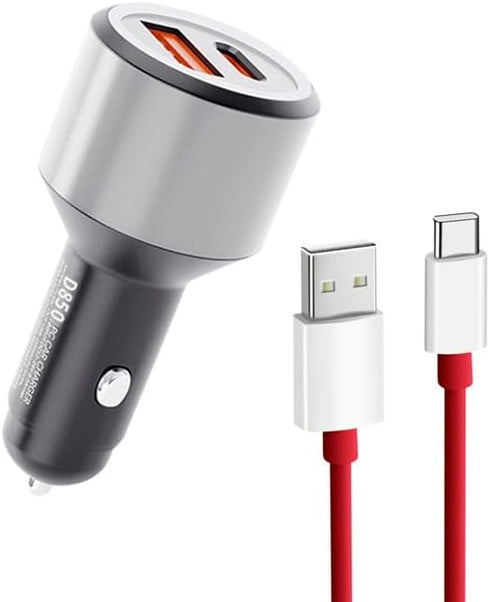 Warp Car Charger 80W for Oneplus 12 Ace 11 10 Pro 9 10T 10R 8T 8 7T 7 Pro 6T 9R Nord 2T CE 2 Lite N20 N10 N100, 25W PD PPS LED 3.3ft Fast Charging...