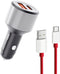 Warp Car Charger 80W for Oneplus 12 Ace 11 10 Pro 9 10T 10R 8T 8 7T 7 Pro 6T 9R Nord 2T CE 2 Lite N20 N10 N100, 25W PD PPS LED 3.3ft Fast Charging...