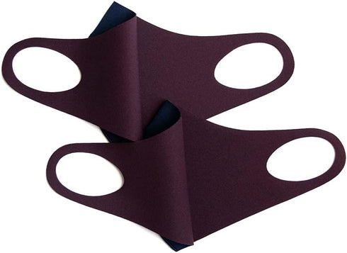color Everyday aerosilver, reusable, breathable, washable Face Mask, Made In Korea (Small, Dark Navy - Burgundy)...