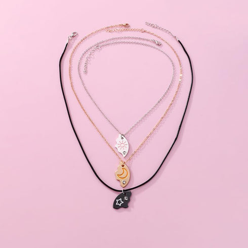 Best Friends BFF Necklaces for 3 Friendship Besties Gifts for Best Friend Anniversary Birthday Gifts for Women Soul Sisters Graduation Gift for Fr...