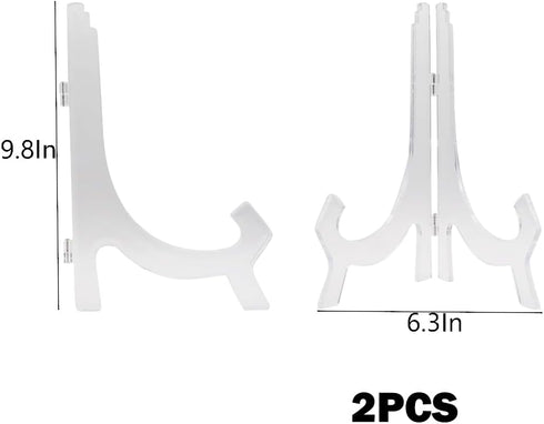 Acrylic Easel Stand, 2 Clear Acrylic Easels Display Stands,Easel, Display Stand, Card Frame, Picture Frame Used for Bookstore Wedding Banquets and...