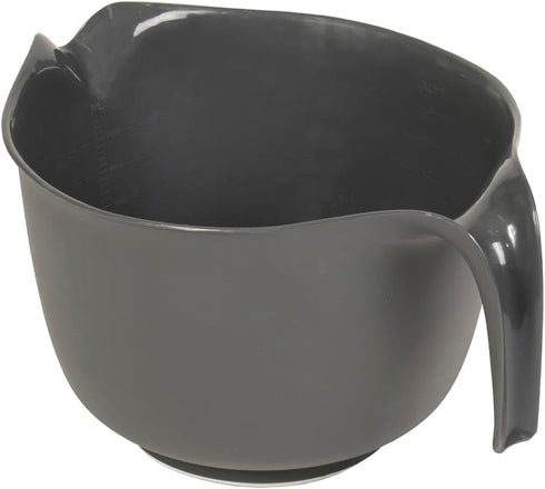 Glad Mixing Bowl with Handle – 3 Quart | Heavy Duty Plastic with Pour Spout and Non-Slip Base | Dishwasher Safe Kitchen Supplies for Cooking and B...