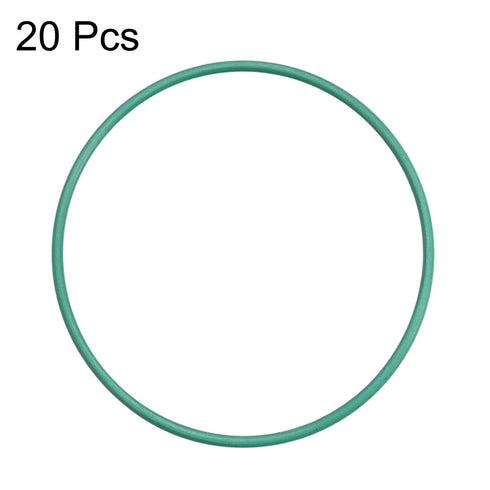 uxcell Fluorine Rubber O-Rings, 29mm OD 27mm ID 1mm Width FKM Seal Gasket for Machinery Plumbing, Green, Pack of 20...