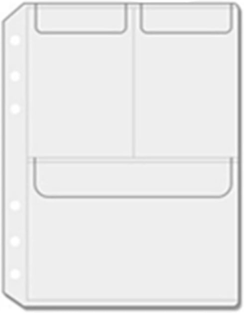 Arbuya 5pcs/Pack Cutting Dies Storage Bag with 3 Pockets Scrapbooking Stickers Storage Pockets Die Cuts Stencil Envelope Organizer Pages for Dies ...