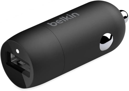 Belkin 20 Watt USB C Car Charger with Fast Charging for Apple iPhone 14, 13, iPad Pro, Samsung Galaxy S22 Ultra & More (Cable Not Included) - Blac...