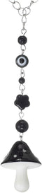 Mushroom Charm Car Hanging Ornament, Lucky Evil Eye Car Rear View Mirror Charm Interior Decoration Pendant, Hand-Painted Decor Beads for Car, SUV,...