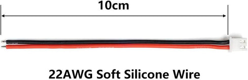 5 Pairs JST-XH 2.54mm 1S 2 Pin Balance Plug Lead Socket Male and Female Connector with 10cm Silicone Wire Cables for Woodland Just Plug Lights 3D ...