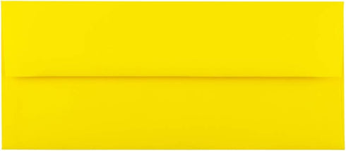JAM PAPER #10 Business Colored Envelopes - 4 1/8 x 9 1/2 - Yellow Recycled - 50/Pack...