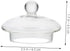 Teapot Lid Small Glass Lid Pot Lid Top Clear Lids Replacement Glass Teapot Caps Glass Tea Pot Lid Tea Steeper Lid Tea Kettle Lid Replacement Glass...