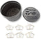 100 Count House Home Shaped Paper Clips Great for Paper Clip Collectors or Realtor Office Gift - Comes in Round Tin with Lid and Gift Box - Silver...