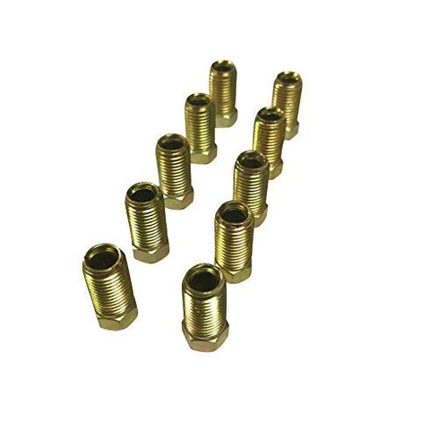 ASD Brake Line Tube Nuts For 3/16" Tube (3/8" - 24 Long Thread, Inverted Flare) (Pack of 10)...