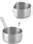 100ml 1pc Handle Sauce Pan, Mini Sauce Pan with Hanging Hole, Handle Sauce Pot Multi-purpose Corrosion-resistant 304 Stainless Steel Measuring Cup...