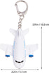 NUOBESTY 2pcs Plane Keychain Led Light Up Airplane Key Ring Cartoon Key Fob with Sound for Bag Purse Charms Car Keys Kids Birthday...