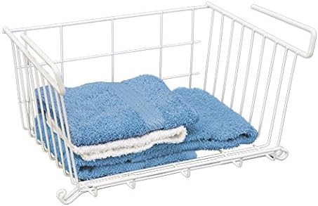 YBM HOME Under Shelf Storage Basket, 12-inch, White #1184...