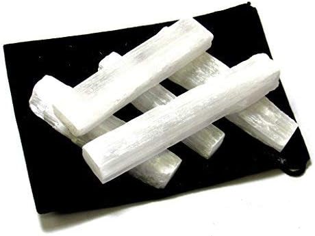Natural Selenite Sticklets Bulk Raw Log Crystals (10 Sticks)...
