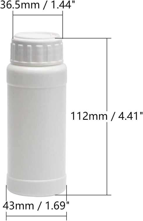 Bettomshin 10Pcs 100ml PE Plastic(Food Grade) Bottles, Wide Mouth Lab Reagent Bottle Liquid/Solid Sample Seal Sample Storage Container Chemical Bo...