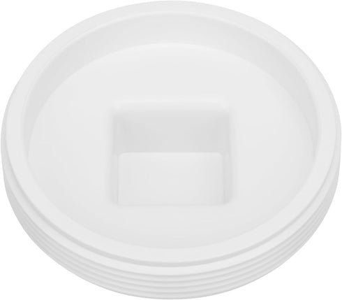 2Pack 4 Inch PVC Male Threaded Pipe End Cap SCH40 PVC Pipe Male Thread Plug 4" PVC NPT Male End Cap Adaptor, PVC Cleanout End Cap Plug, PVC NPT Ma...