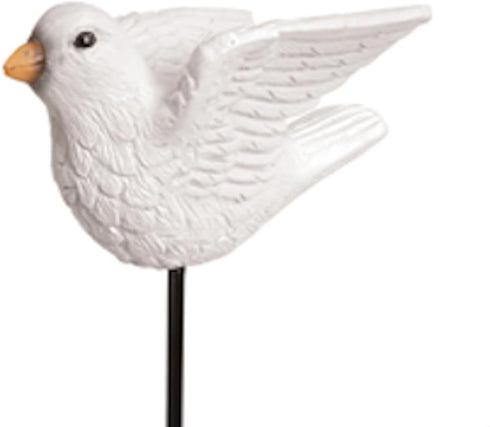 Carson 11.25" Mini Dove Pick - Decorative Garden Stake - Pigeon Yard Decoration - White Dove Pick for Patio - Gift for Gardeners - Small White Pig...