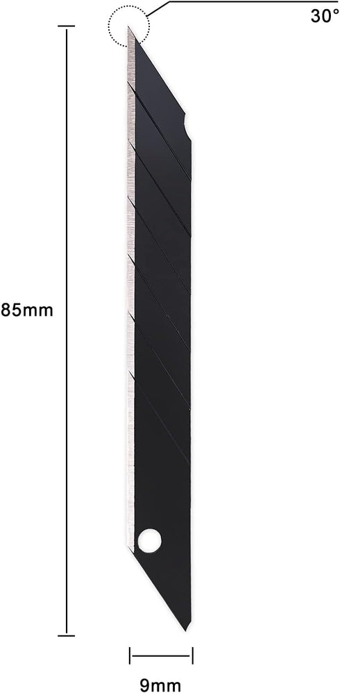 Gomake 9mm Utility Knife Replacement Blades,30 Degree Snap Off Carbon Steel Blades for Retractable Cutting Knives, Hobby, Craft Knife, Box Cutter ...