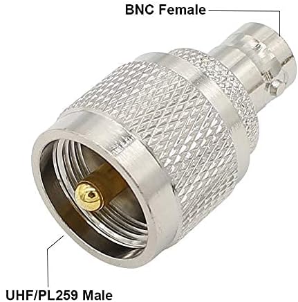 PL259 to BNC Adapter Male Female 4 Type RF Connector Kit Coax Coaxial BNC UHF Radio Adapter for Antennas Wireless LAN Device Radios...