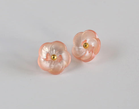 Flower Buttons for Sewing 15/32 inch (11.5mm) Translucent Blouse Button Craft Scrapbooking Pink White Mix Pack of 30pcs...