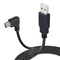 3M USB A to Mini B USB Cable 90 Degree Left Angle Data Sync Charge Cord with 5 pcs Wiring Clips for Nextbase Dash Cam Car GPS Navigator DVR Digita...