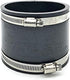 Flexible Rubber PVC Coupling Parallel with Stainless Steel Clamps, 4 inch, Black...