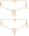 Efulgenz Gold Tone Dainty Ankle Bracelet Pair for Women Indian Anklet Set Payal Boho Beach Barefoot Sandals Feet Statement Jewelry for Women...