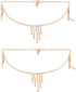 Efulgenz Gold Tone Dainty Ankle Bracelet Pair for Women Indian Anklet Set Payal Boho Beach Barefoot Sandals Feet Statement Jewelry for Women...