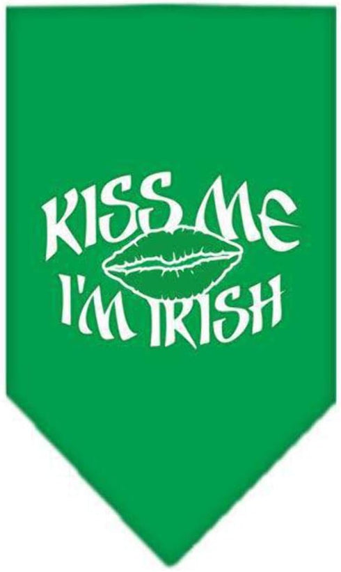 Mirage Pet Products Kiss Me I'm Irish Screen Print Bandana, Small, Turquoise...