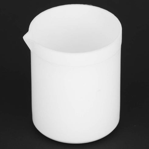Beaker, PTFE Teflon Beaker Acid and Alkali Resistant PTFE Beakers High Lubrication White Measuring Cup for Lab(250ml)...