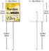 Bee Sign Pardon The Weeds I'm Feeding The Bees Signs Bee Yard Sign with Stakes 8in×12in, Pollinator Garden Sign Bee Decorations,Sturdy Aluminum La...