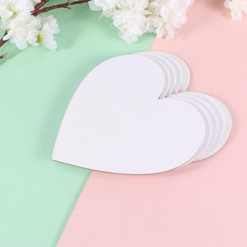 Healifty 6pcs Oil Painting Board Heart- Shaped Stretched Canvas Painting Canvas Panels Canvas Panels for Acrylic Painting Canvas Boards Artist Bla...