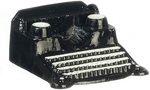 Dolls House Black & White Classic Typewriter Miniature Study Office Accessory...