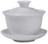 Gaiwan White Glaze Porcelain Teacup kung Fu Tea Service Set for Home Office Decoration (100ml)...