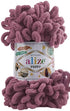 4 skn/Ball Alize Puffy Baby Big Loop Blanket Yarn 100% Micropolyester Soft Yarn 400gr 39.3 yds (28-Rose)......