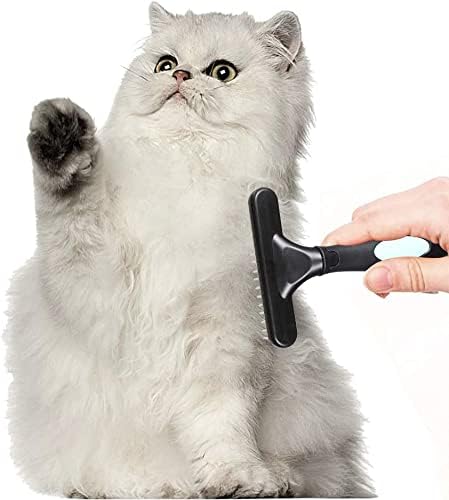 Pet Dematting Undercoat Rake + 2 Pack Dog Pet Bath Grooming Brush - Undercoat Rake Grooming Tool Deshedding Tangles Removing - Shedding Brush Dema...