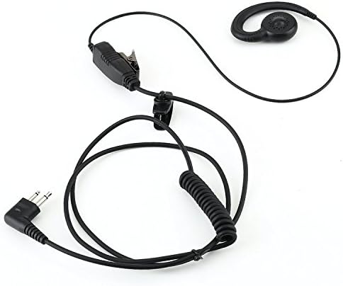 Walkie Talkie Swivel Earpiece with Microphone and PTT for MOT Two Way Radio - Motorola Swivel Earpiece Compatible with Walkie Talkies CLS1410, CLS...