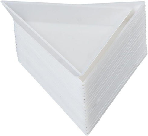 40Pcs White Bead Sorting Trays Triangle Shape Jewelry Storage Plate Painting Plastic for Craft and DIY Needs...