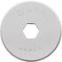 OLFA 18mm Rotary Cutter Replacement Blades, 2 Blades (RB18-2) - Stainless Steel Circular Rotary Fabric Cutter Blade for Crafts, Sewing, Quilting, ...