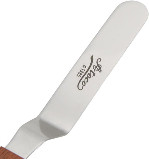 Ateco 1385 Offset Spatula with 4.5-Inch Stainless Steel Blade, Wood Handle, 4.5 Inch, natural...