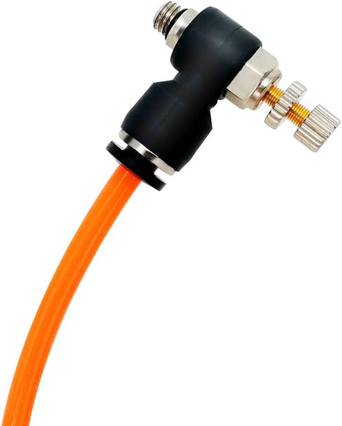 Beduan Pneumatic Air Flow Control Valve 8mm Tube OD x 1/4" Male Thread Push to Connect Elbow 90 Degree Switch Valve Adapter Fitting (Pack of 5)...