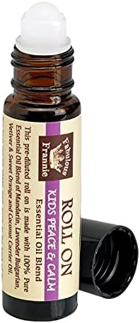 Fabulous Frannie Peace and Calm Essential Oil Roll On 10ml Made with Mandarin, Lavender Bulgarian, Vetiver & Sweet Orange Essential Oils and Cocon...