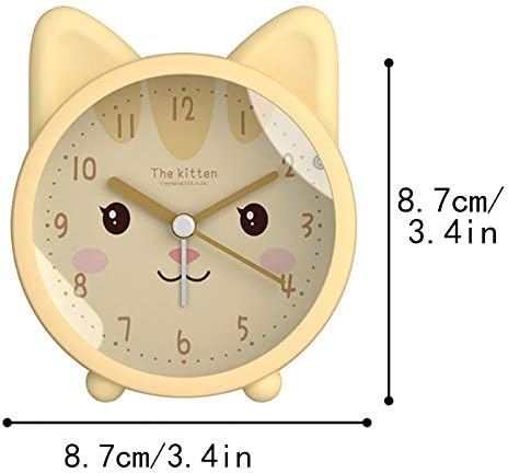 3" Cartoon Animal Alarm Clock Silicon Analog Silent Non Ticking Backlight Desk Clock...