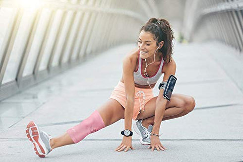 Doctor Developed Ladies Pink Knee Brace/Knee Compression Sleeve/Knee Support for Women & Handbook - relief for Arthritis, Tendonitis, Injury suppo...