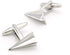 Paper Plane Cuff Links Silver Color Cute Cufflinks With Gift Box...