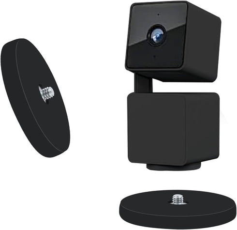 Magnetic Mount Base Compatible with WYZE Pan V3 V2 Security Camera and More Device with a 1/4" Thread, Magnetic Mounting Base Rubber Coated Magnet...