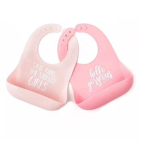 Baby Bib for Eating by Bella Tunno, Set of 2 Waterproof Silicone Bibs with Large Food Catcher, Adjustable Fit for Babies 4-12 months & Toddlers 1-...
