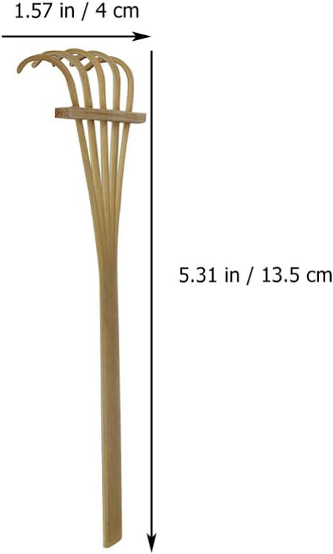 EXCEART 2pcs Five-Tooth Bamboo Sand Rake Mini Bonsai Accessories rake for Zen Garden Office Desk Accessories Zen Garden Accessory Sandbox for Mini...
