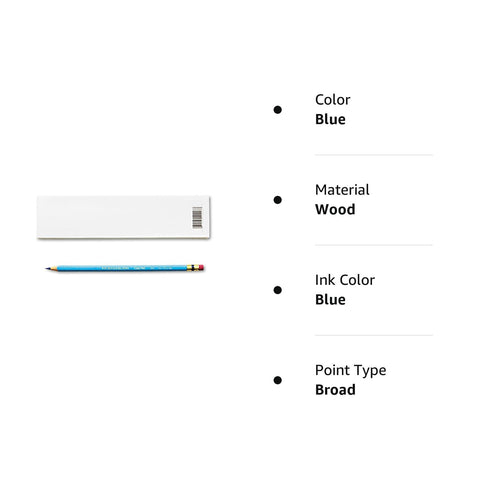 Prismacolor 20028 Col-Erase Pencil w/Eraser Non-Photo Blue Lead/Barrel Dozen...